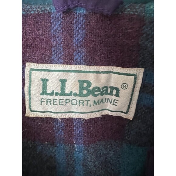 L.L. Bean Jacket Women L Jacket Parka Purple Lined No Hood Vtg 90s USA - Picture 3 of 8